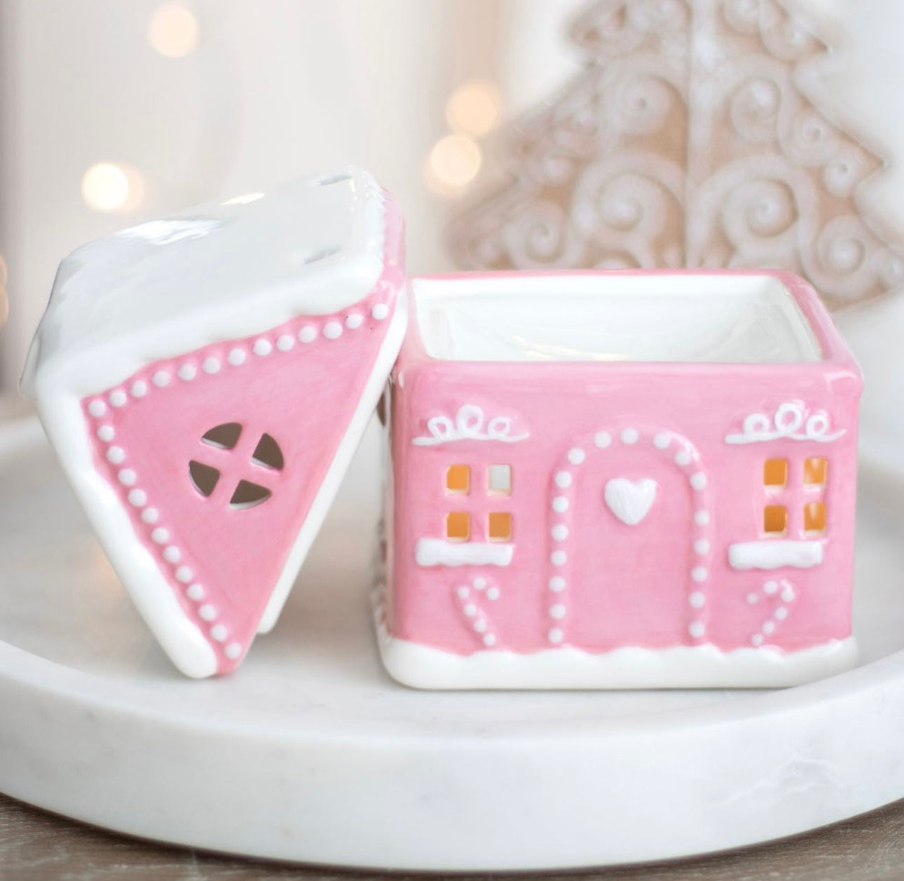 Pink Gingerbread House Wax Melt Burner