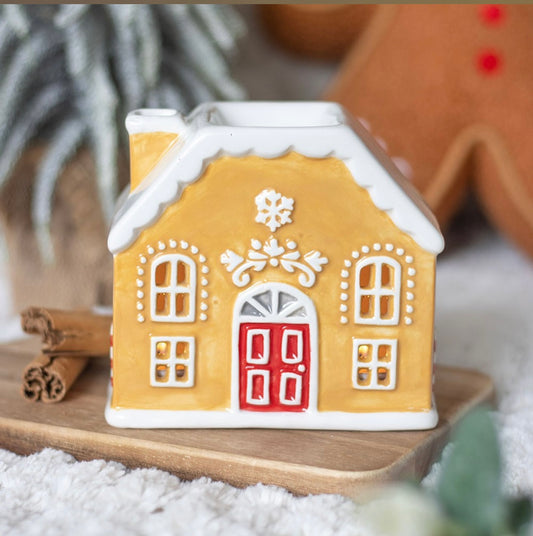 Candy Cane Gingerbread House Wax Melt Burner