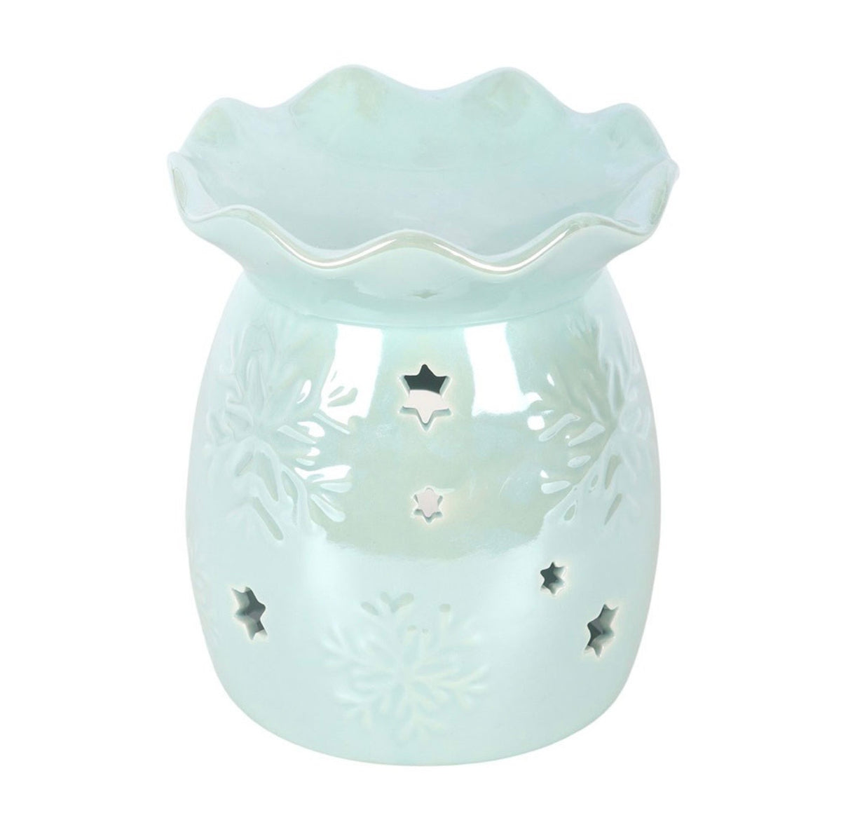 Iridescent Blue Snowflake Wax Burner